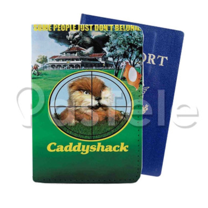 Caddyshack Custom PU Leather Passport Travel Baggage Tag Cover