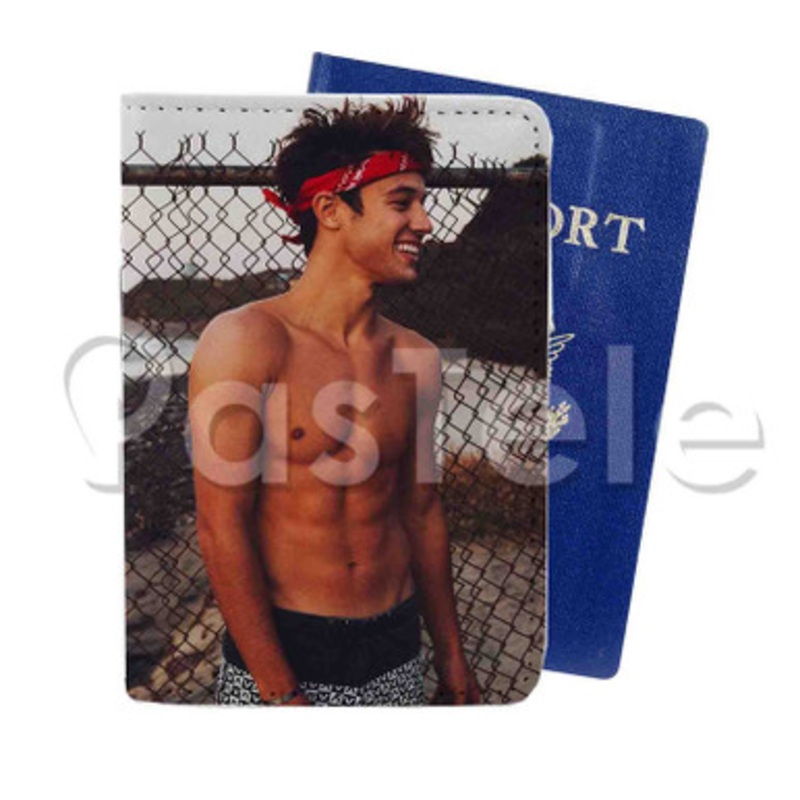 Cameron Dallas Custom PU Leather Passport Travel Baggage Tag Cover