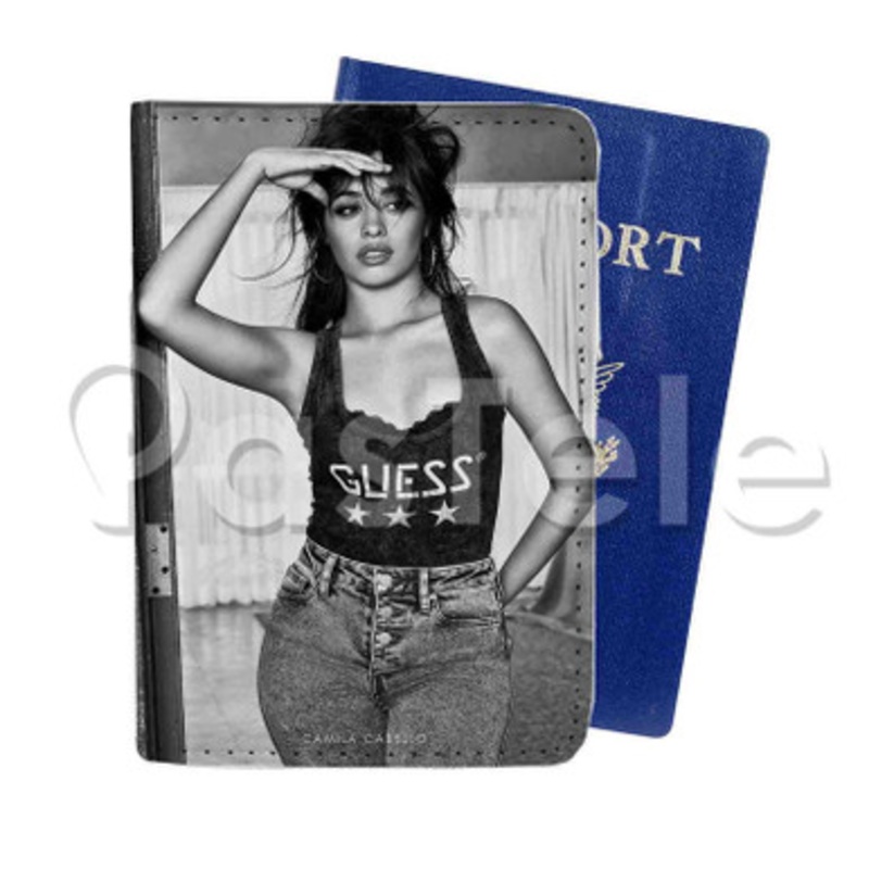 Camila Cabello Custom PU Leather Passport Travel Baggage Tag Cover
