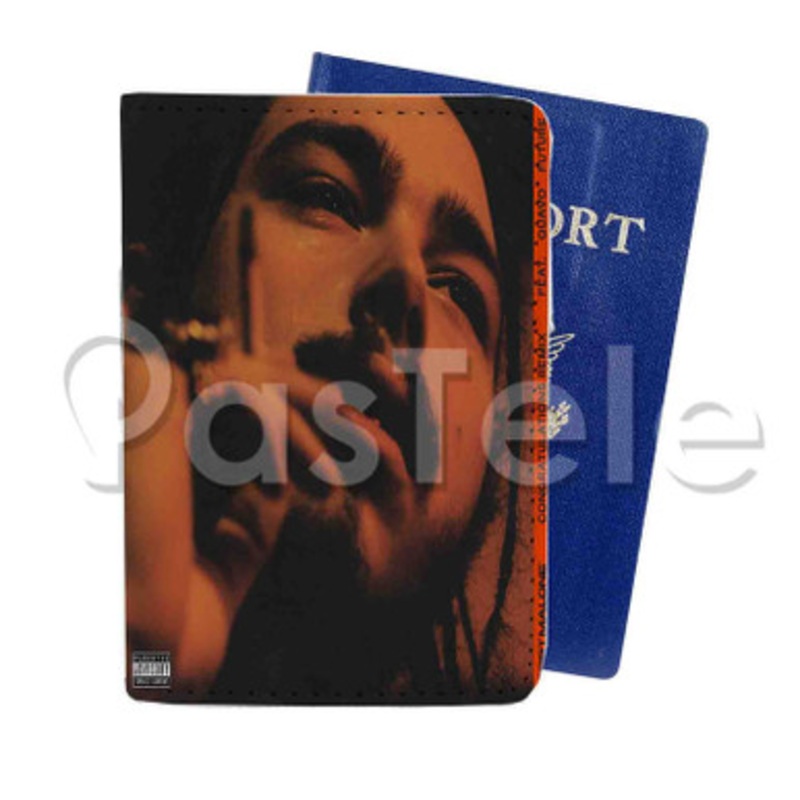 Congratulations Post Malone Feat Quavo Future Custom PU Leather Passport Travel Baggage Tag Cover