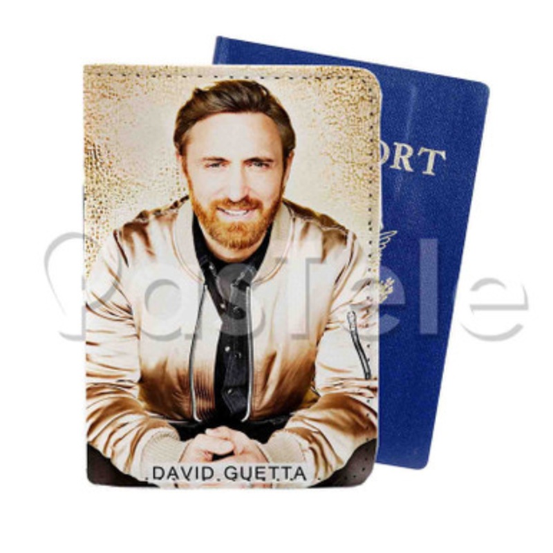 David Guetta Custom PU Leather Passport Travel Baggage Tag Cover