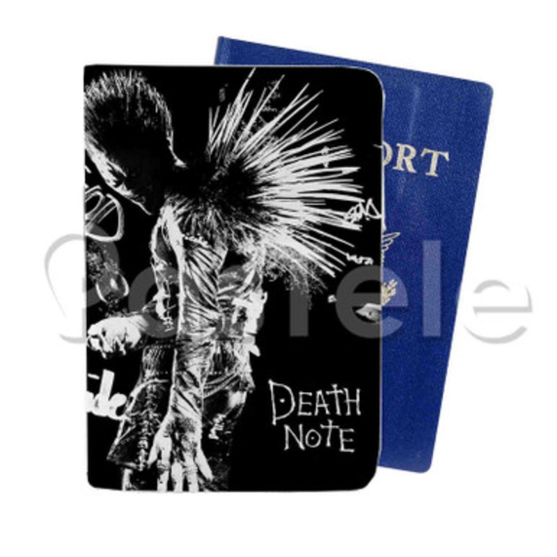 Death Note Custom PU Leather Passport Travel Baggage Tag Cover