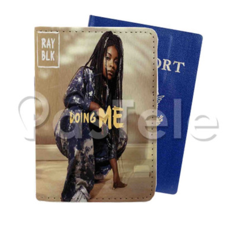 Doing Me RAY BLK Custom PU Leather Passport Travel Baggage Tag Cover