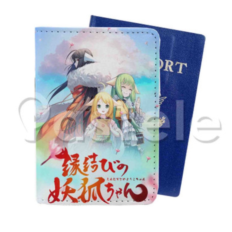 Enmusubi no Youko chan Custom PU Leather Passport Travel Baggage Tag Cover