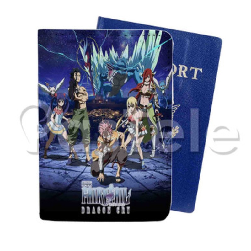 Fairy Tail Custom PU Leather Passport Travel Baggage Tag Cover