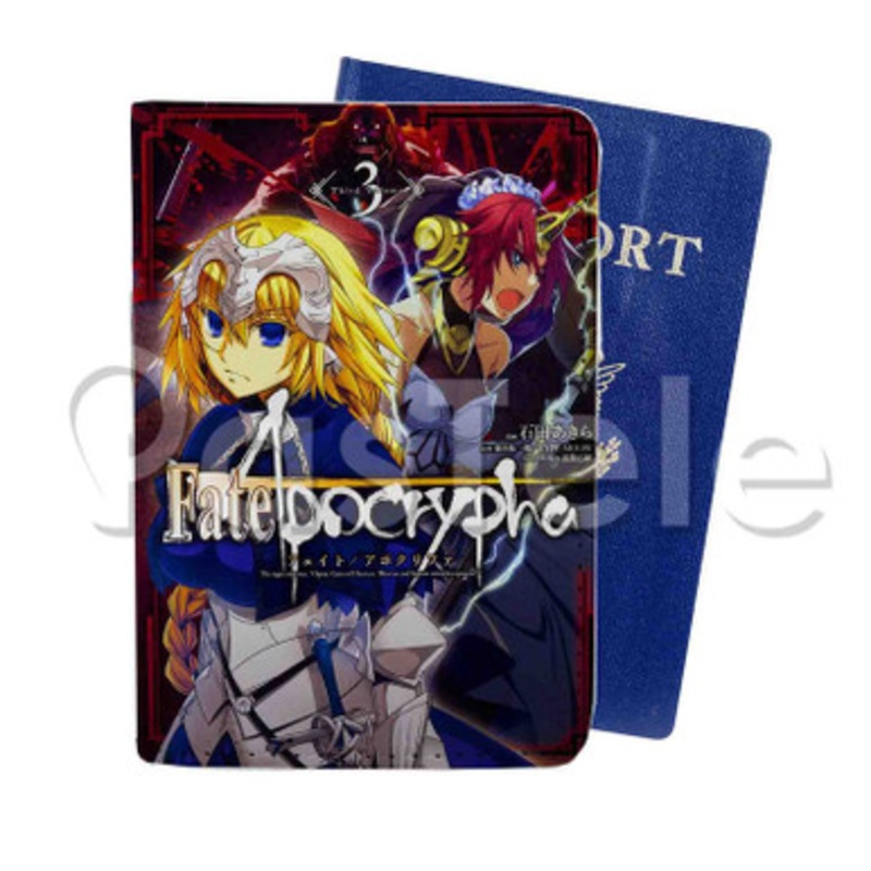 Fate Apocrypha Anime Custom PU Leather Passport Travel Baggage Tag Cover