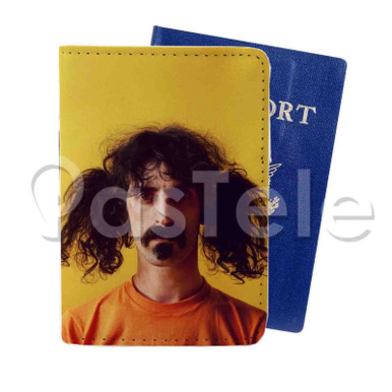 Frank Zappa Custom PU Leather Passport Travel Baggage Tag Cover