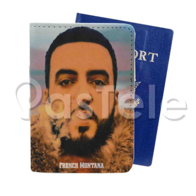 French Montana Custom PU Leather Passport Travel Baggage Tag Cover
