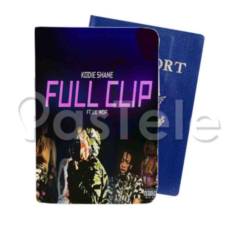Full Clip Kodie Shane Feat Lil Wop Custom PU Leather Passport Travel Baggage Tag Cover