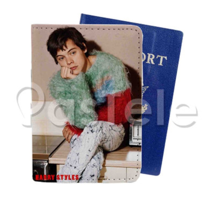 Harry Styles Custom PU Leather Passport Travel Baggage Tag Cover