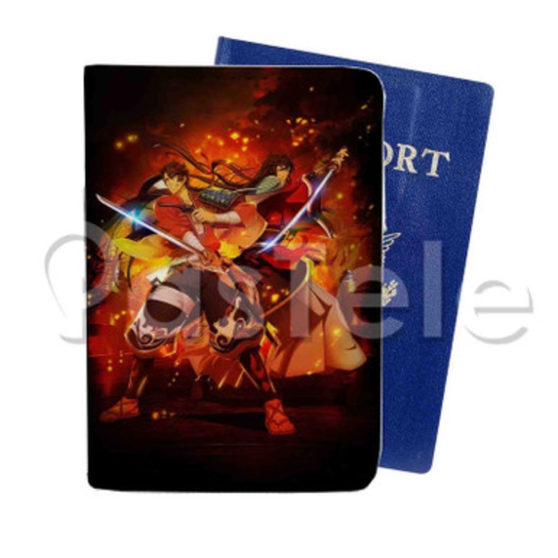 Katsugeki Touken Ranbu Custom PU Leather Passport Travel Baggage Tag Cover