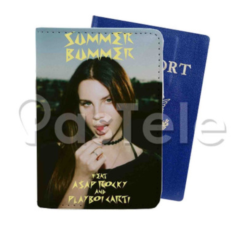 Lana Del Rey Summer Bummer Custom PU Leather Passport Travel Baggage Tag Cover