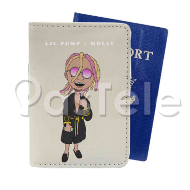Lil Pump Molly Custom PU Leather Passport Travel Baggage Tag Cover