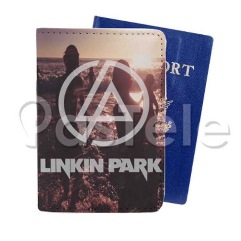 Linkin Park Custom PU Leather Passport Travel Baggage Tag Cover