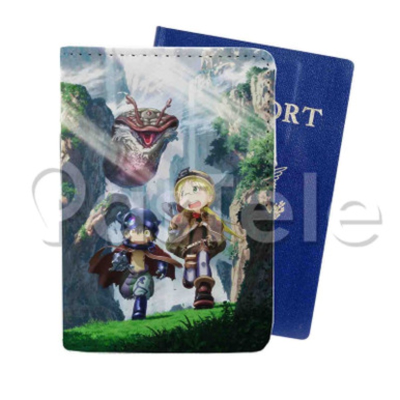 Made in Abyss Custom PU Leather Passport Travel Baggage Tag Cover