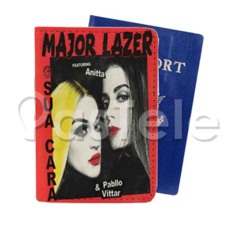 Major Lazer Sua Cara Custom PU Leather Passport Travel Baggage Tag Cover