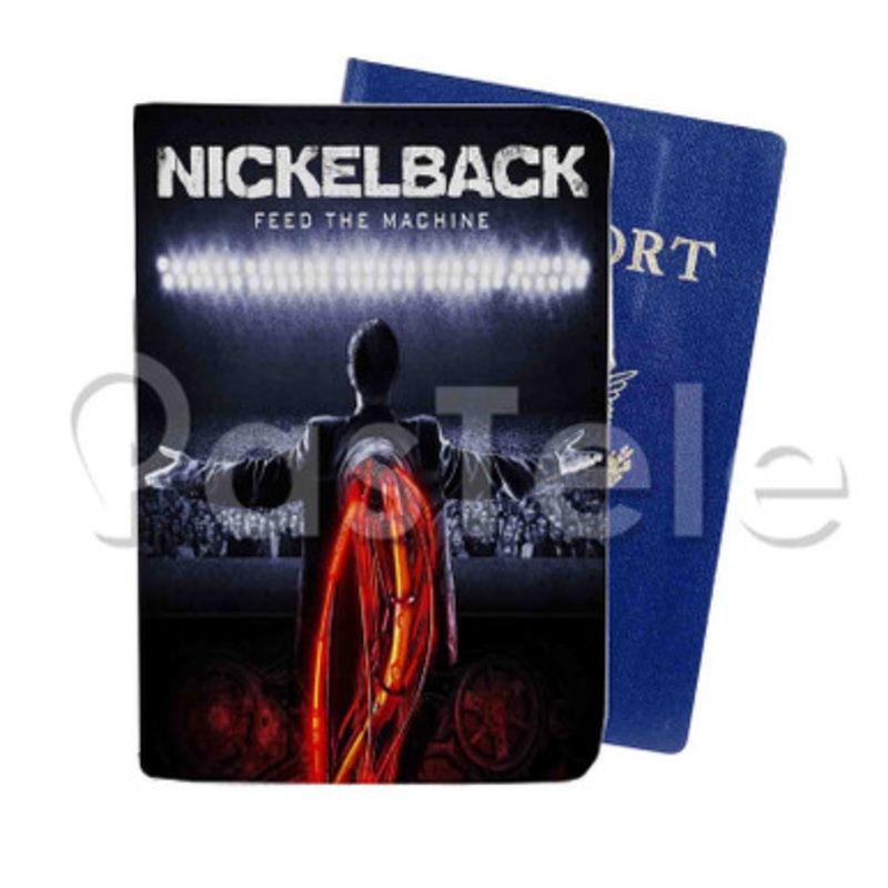 Nickelback Feed the Machine Custom PU Leather Passport Travel Baggage Tag Cover