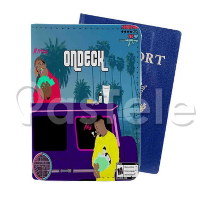 On Deck Key Feat Lil Tracy Custom PU Leather Passport Travel Baggage Tag Cover