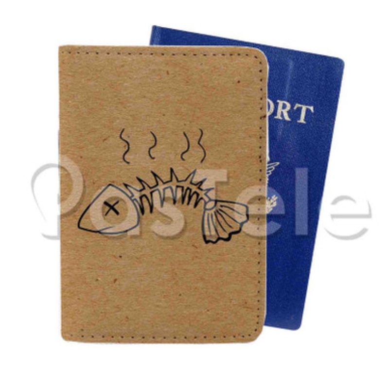 Panties In A Jumble Apollo Brown Planet Asia Custom PU Leather Passport Travel Baggage Tag Cover