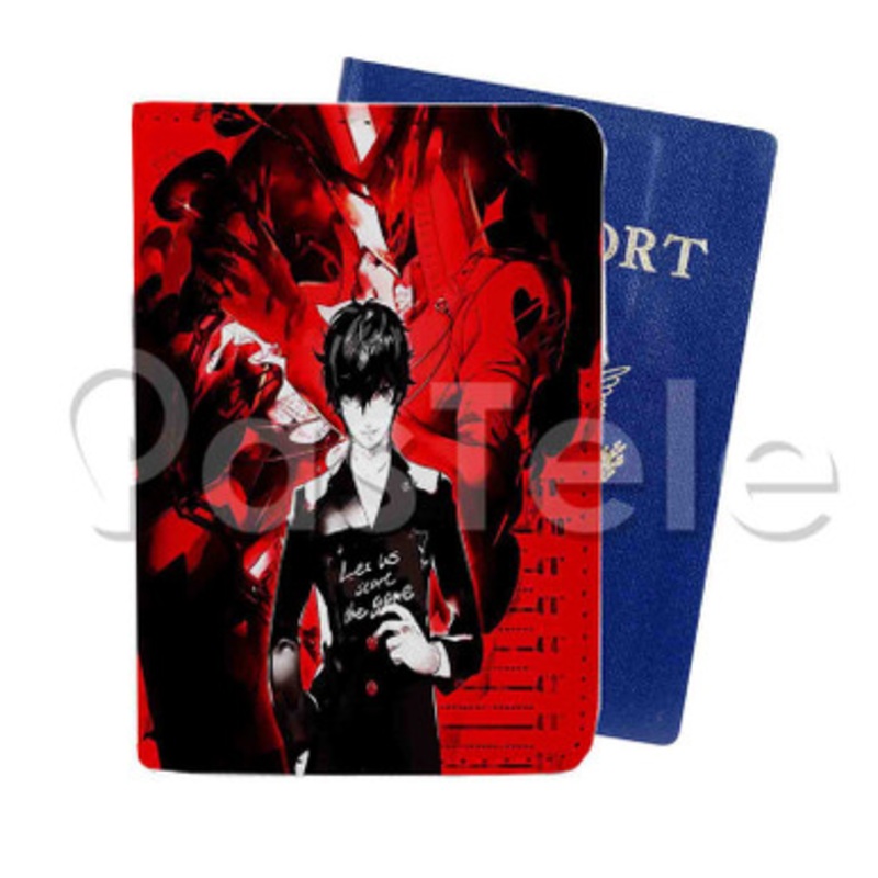 Persona 5 Custom PU Leather Passport Travel Baggage Tag Cover