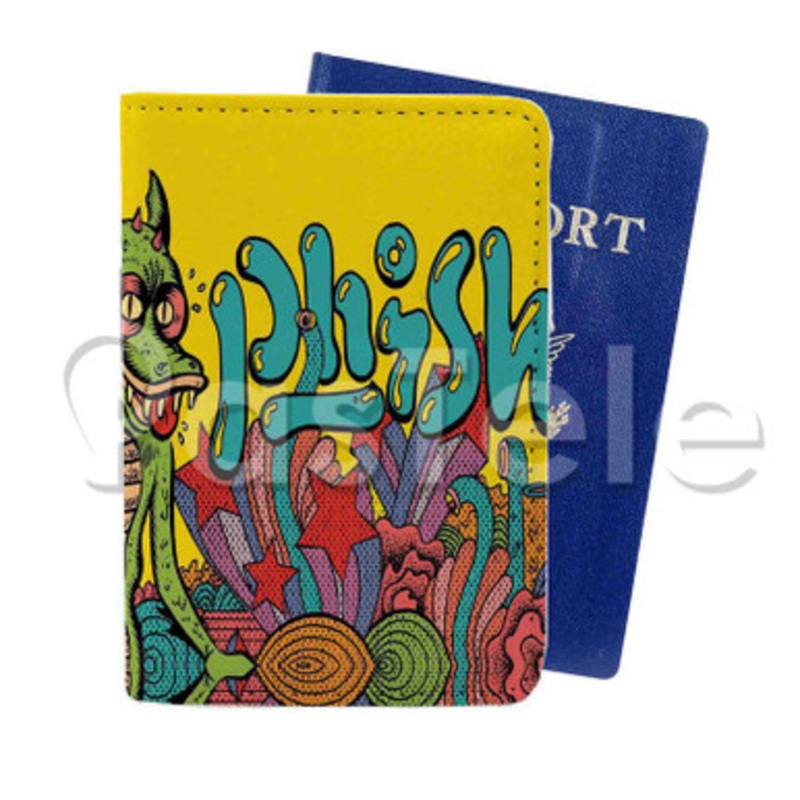 Phish Custom PU Leather Passport Travel Baggage Tag Cover