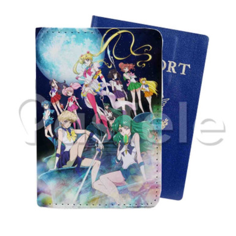 Sailor Moon Crystal Custom PU Leather Passport Travel Baggage Tag Cover