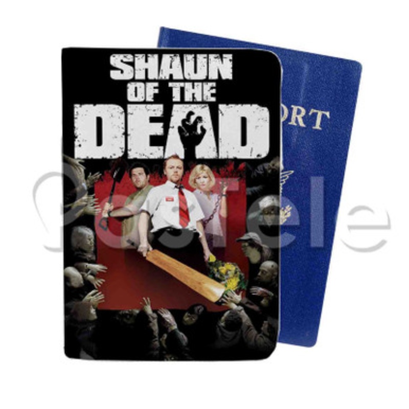 Shaun of the Dead Custom PU Leather Passport Travel Baggage Tag Cover
