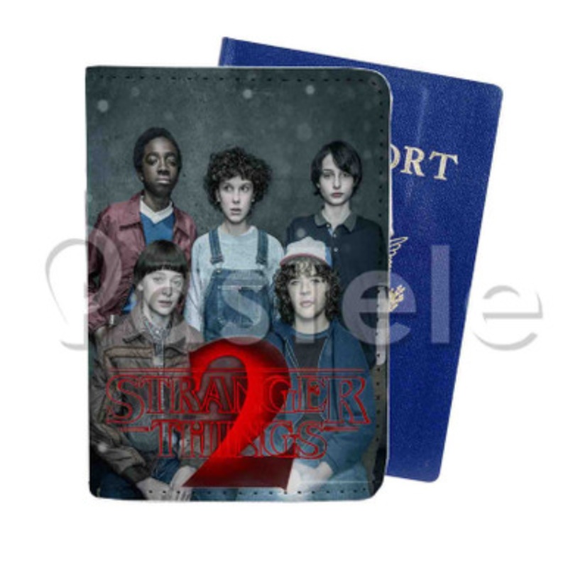 Stranger Things Custom PU Leather Passport Travel Baggage Tag Cover