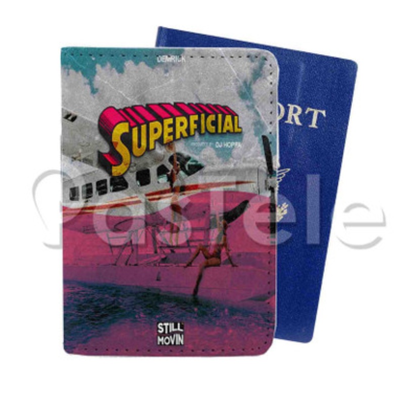 Superficial Demrick Custom PU Leather Passport Travel Baggage Tag Cover
