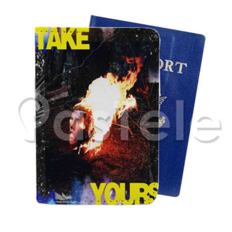 Take Yours Mike Floss Custom PU Leather Passport Travel Baggage Tag Cover