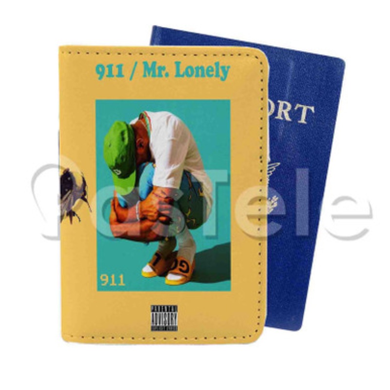 Tyler The Creator 911 Mr Lonely Custom PU Leather Passport Travel Baggage Tag Cover