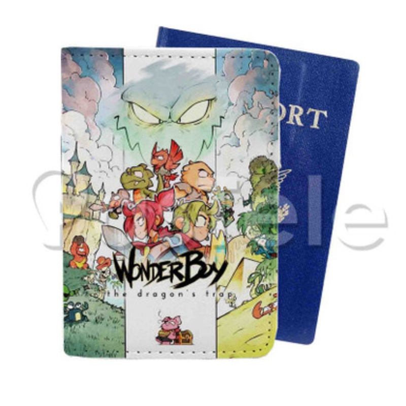 Wonder Boy The Dragon s Trap Custom PU Leather Passport Travel Baggage Tag Cover
