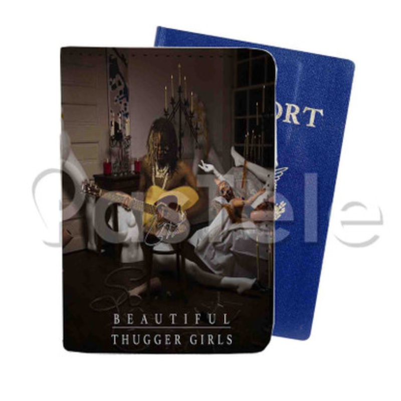 Young Thug Beautiful Thugger Girls Custom PU Leather Passport Travel Baggage Tag Cover