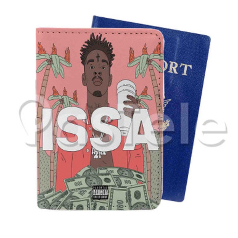 21 Savage Baby Girl Custom PU Leather Passport Travel Baggage Tag Cover