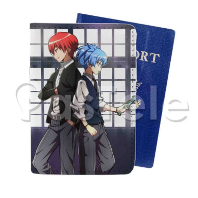 Ansatsu Kyoushitsu Assasination Classroom Custom PU Leather Passport Travel Baggage Tag Cover