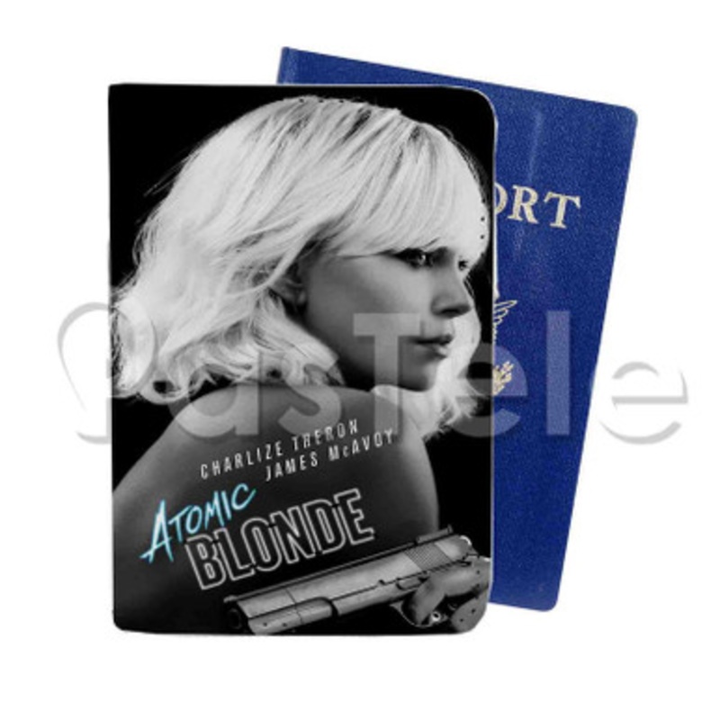 Atomic Blonde Custom PU Leather Passport Travel Baggage Tag Cover