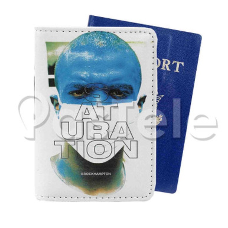 Bank Brockhampton Custom PU Leather Passport Travel Baggage Tag Cover