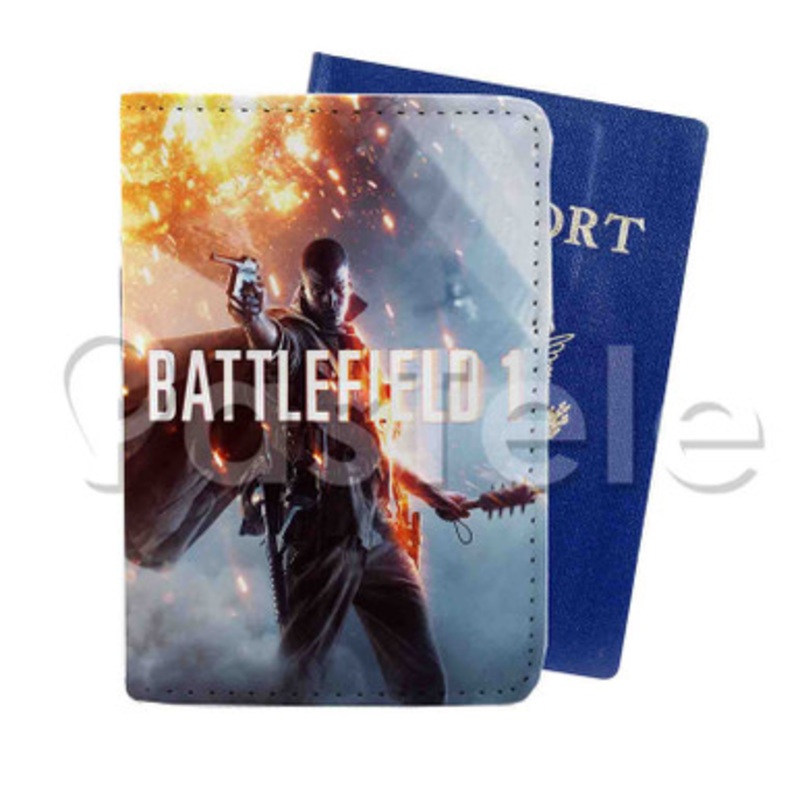 Battlefield 1 Custom PU Leather Passport Travel Baggage Tag Cover