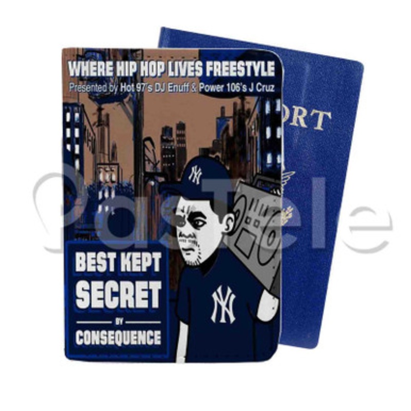 Best Kept Secret Consequence Custom PU Leather Passport Travel Baggage Tag Cover