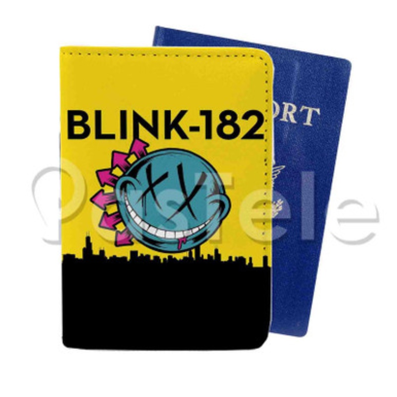 Blink 182 Rotofugi Custom PU Leather Passport Travel Baggage Tag Cover