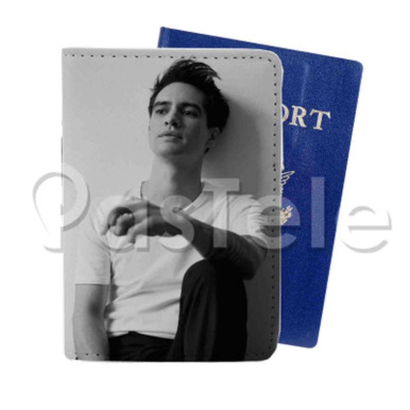 Brendon Urie Custom PU Leather Passport Travel Baggage Tag Cover
