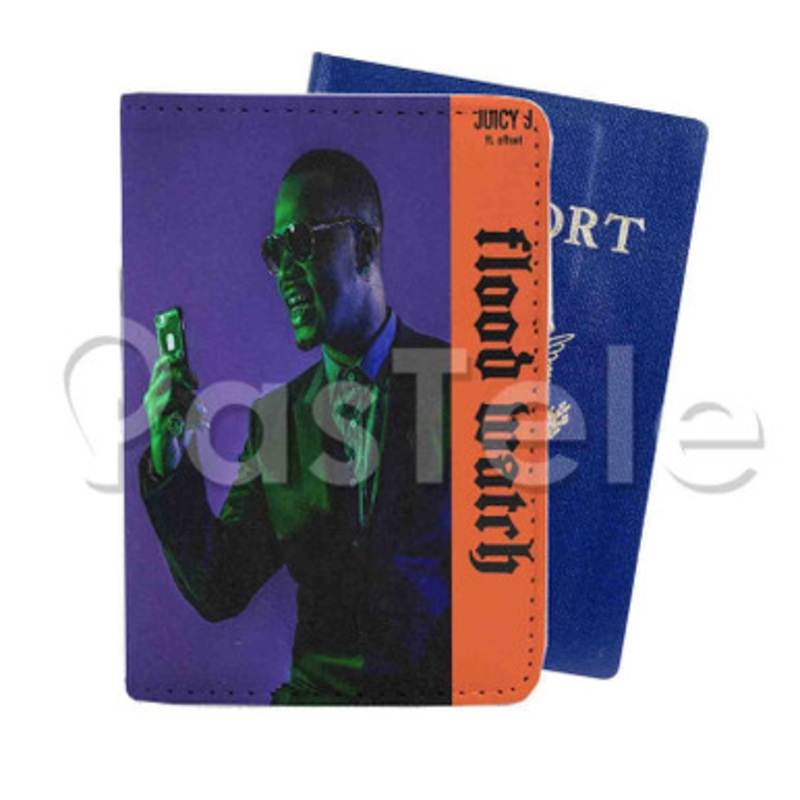 Flood Watch Juicy J Feat Offset Custom PU Leather Passport Travel Baggage Tag Cover