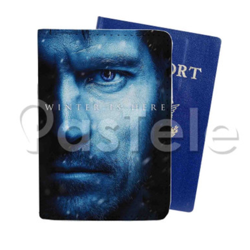 Game of Thron Winter is Here 2 Custom PU Leather Passport Travel Baggage Tag Cover