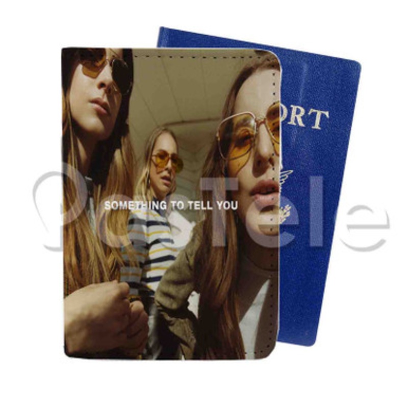 HAIM Something To Tell You Custom PU Leather Passport Travel Baggage Tag Cover