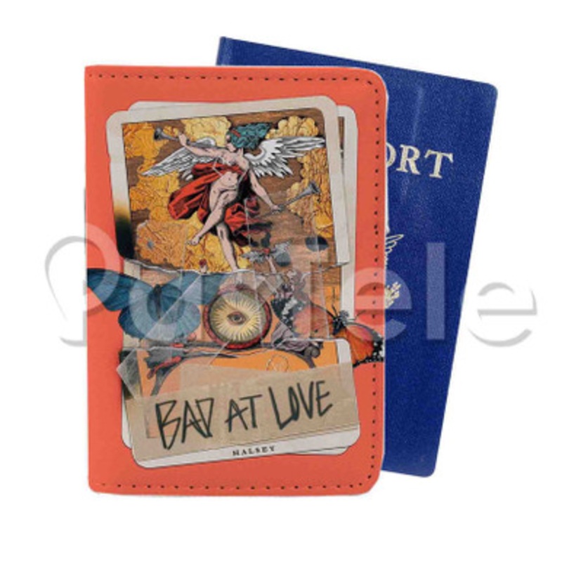 Halsey Bad at Love Custom PU Leather Passport Travel Baggage Tag Cover