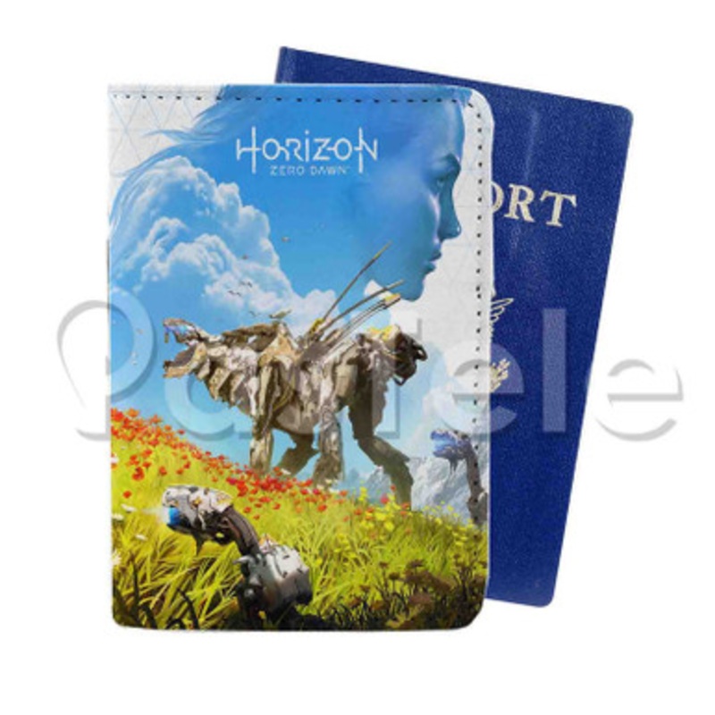 Horizon Zero Dawn Custom PU Leather Passport Travel Baggage Tag Cover