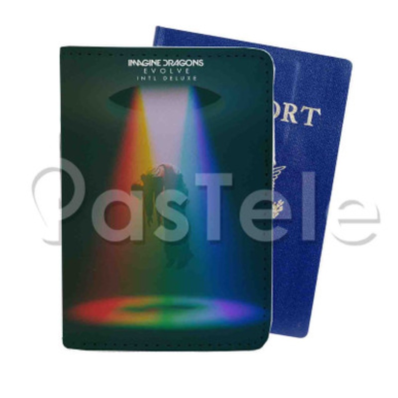 Imagine Dragons Custom PU Leather Passport Travel Baggage Tag Cover