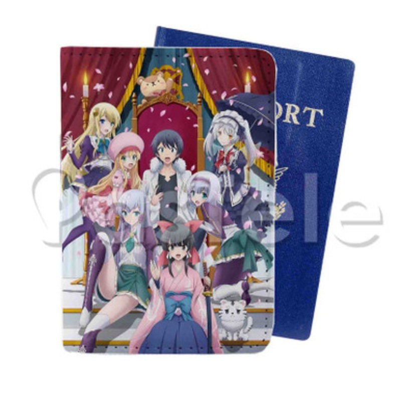 In Another World with my Smartphone Custom PU Leather Passport Travel Baggage Tag Cover