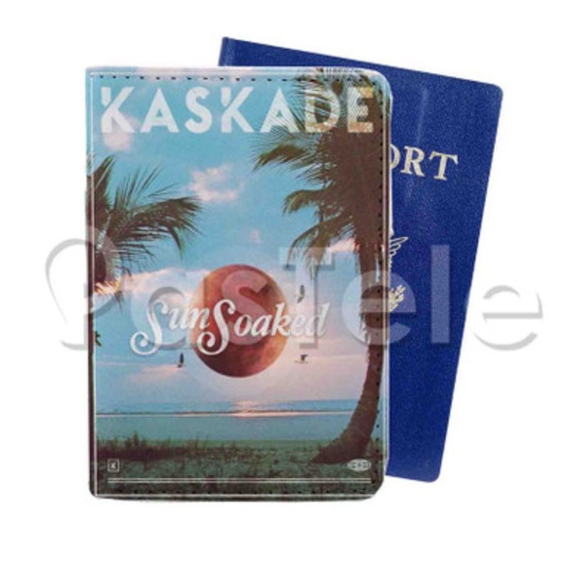Kaskade Sun Soaked Custom PU Leather Passport Travel Baggage Tag Cover