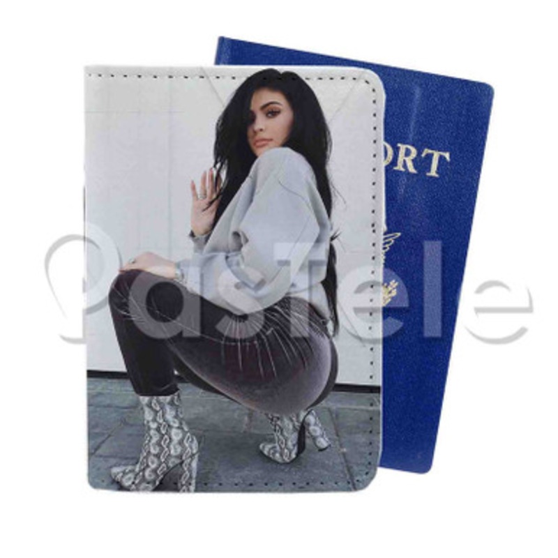 Kylie Jenner Custom PU Leather Passport Travel Baggage Tag Cover